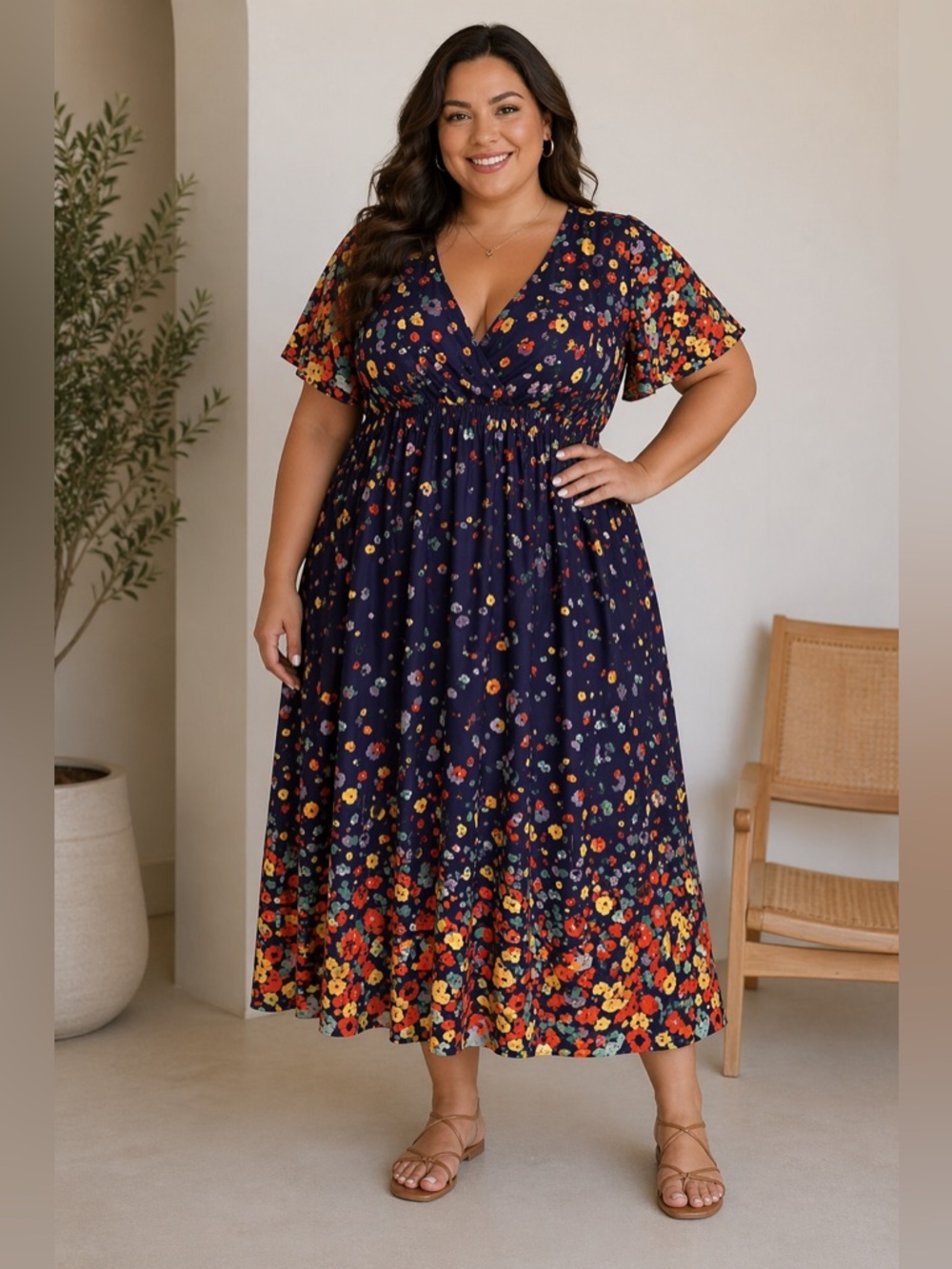 BloomChic Multicolor Floral Maxi Dress